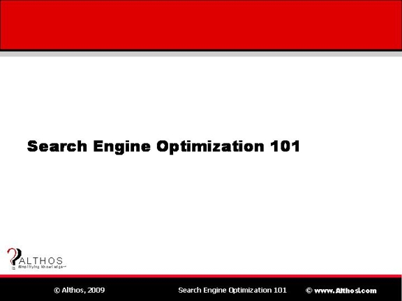 Search Engine Optimization Tutorial