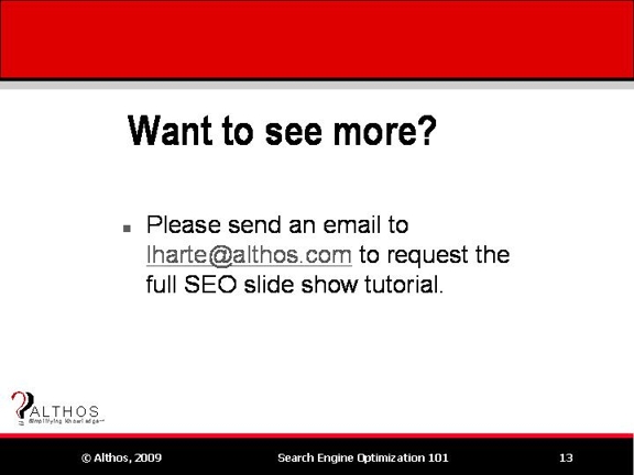 Full SEO Tutorial