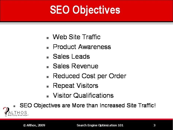 SEO Objectives